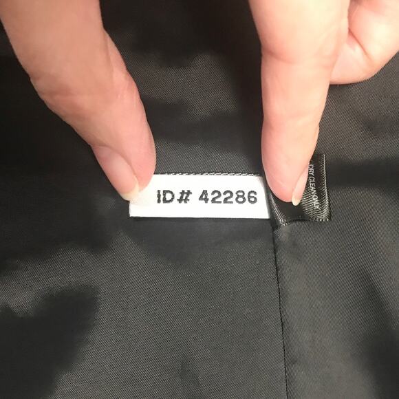 Express Design Studio Vintage Black Pinstriped Collared Jacket 6 - Picture 8 of 9